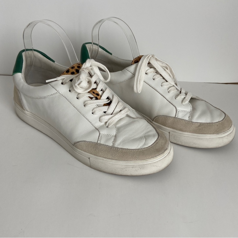 Birdies Womens Cardinal White Green Leopard Trim Multi sneaker shoes Size‎ 10.5